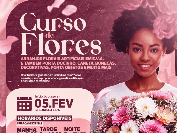 Oportunidade de desenvolvimento artístico: SETAS de Santana do Acaraú promove curso gratuito de arranjos florais em E.V.