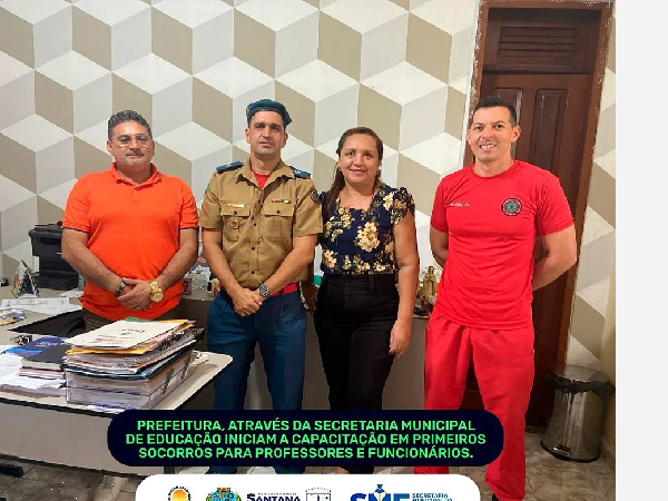 SME de Santana do Acaraú inicia capacitação em primeiros socorros nas escolas em cumprimento à Lei Lucas