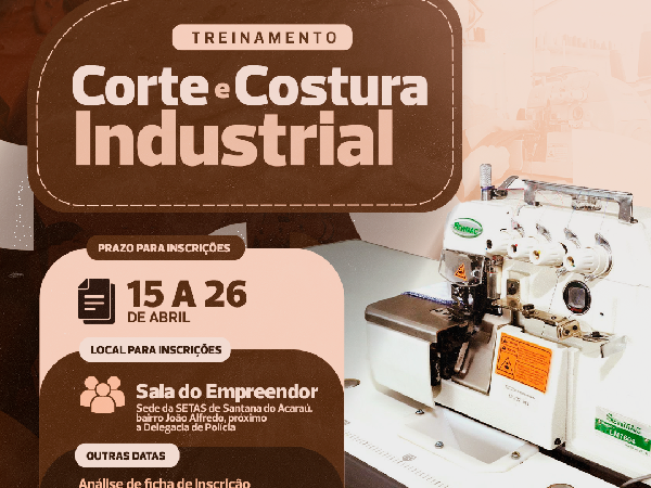 SETAS, Sala do Empreendedor e Costaboy unem esforços para promover treinamento de Corte e Costura Industrial