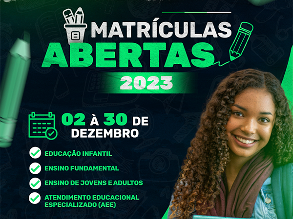 Prefeitura de Santana do Acaraú abre matrículas para o ensino da rede municipal para o ano de 2023