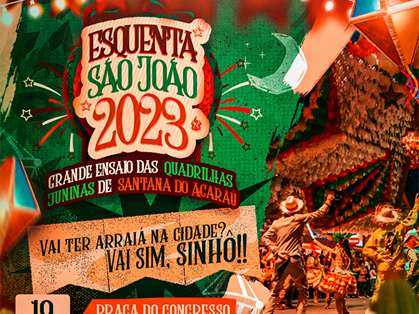 Secult de Santana do Acaraú realiza Esquenta São João 2023 com ensaio de quadrilhas juninas locais